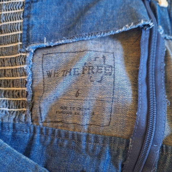 We The Free Womens Denim Studded Strapless Mini Dress. SIZE 6 - Picture 2 of 6